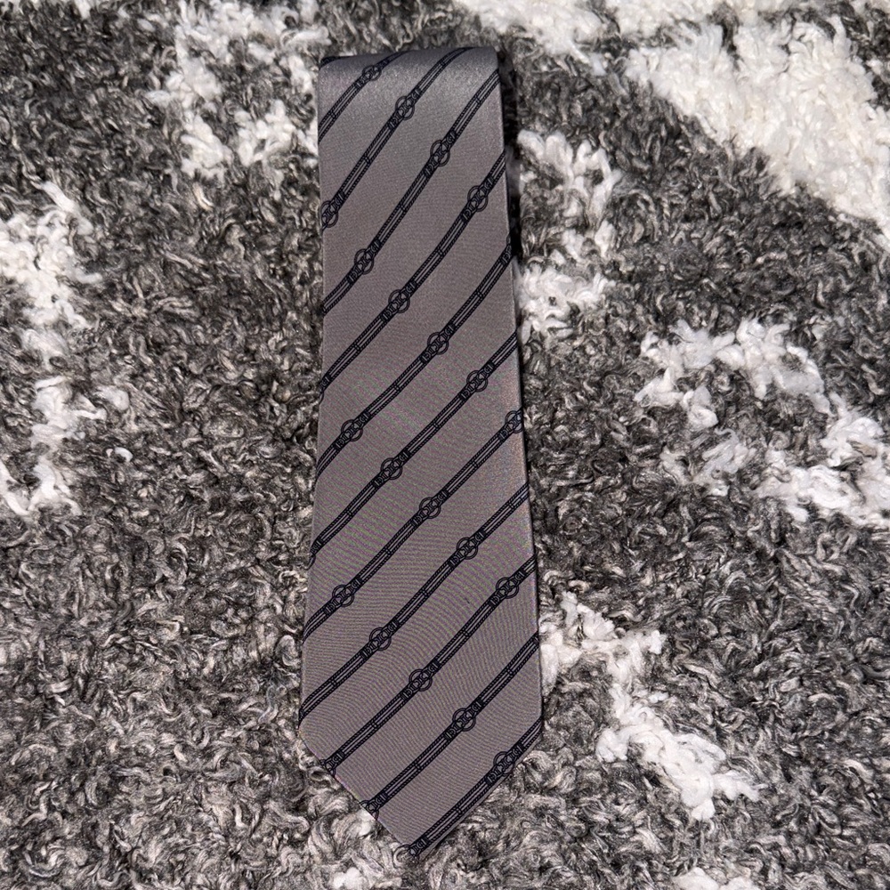 EUC Celine Gray Patterned Men's Silk Tie
